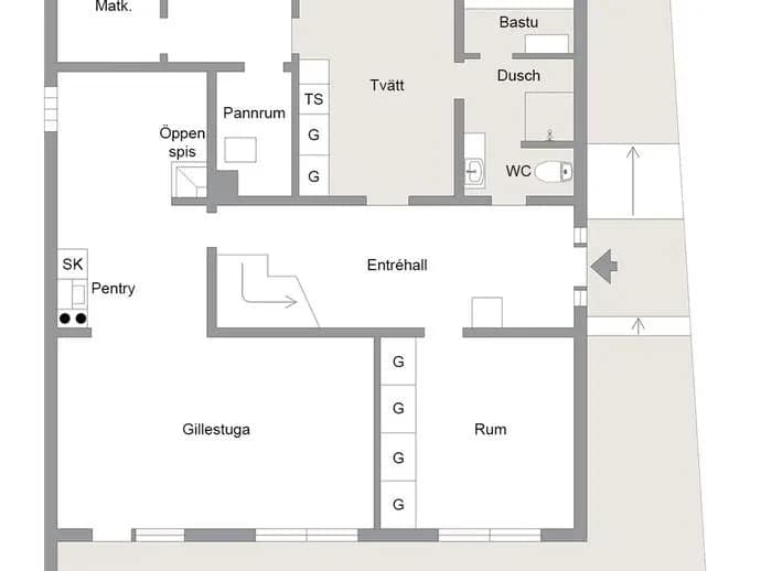 Planritning för Halls väg 6
