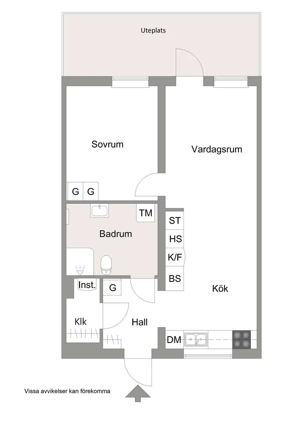 Planritning för Hälsinggårdsvägen 33 D bv