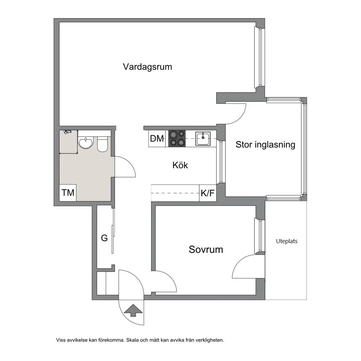 Planritning för Kågevägen 40E
