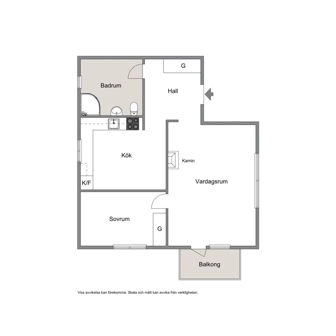 Floor plan for Abc-gatan 23