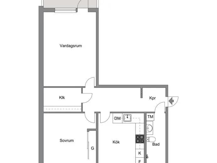 Planritning för Bärnstensvägen 32