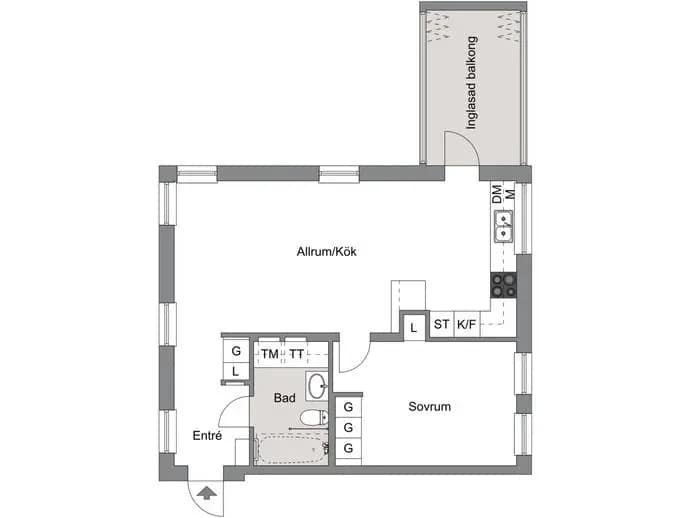Floor plan for Drottninggatan 1E