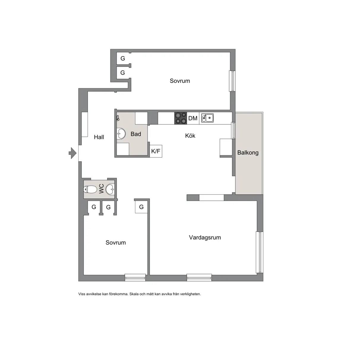 Floor plan for Getbergsvägen 9