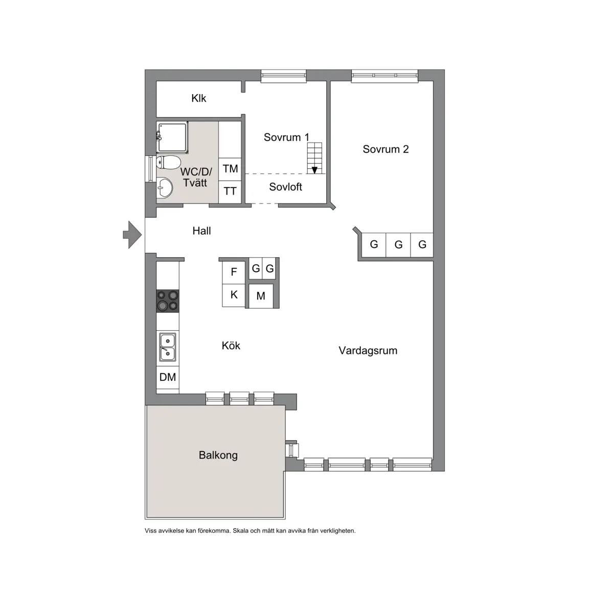 Floor plan for Galtövägen 69