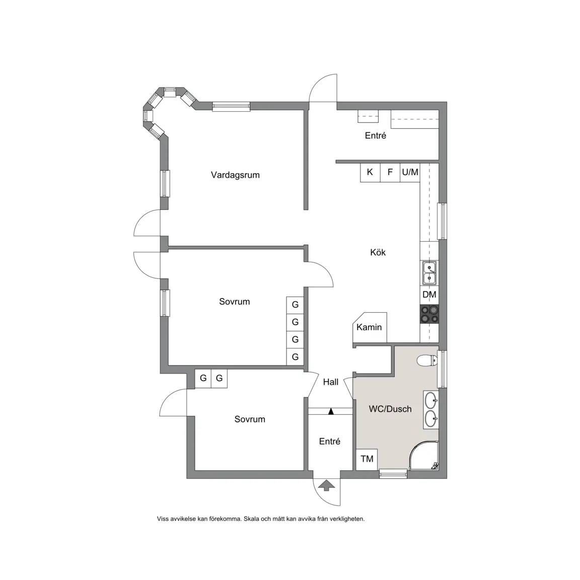 Floor plan for Grynnanvägen 7