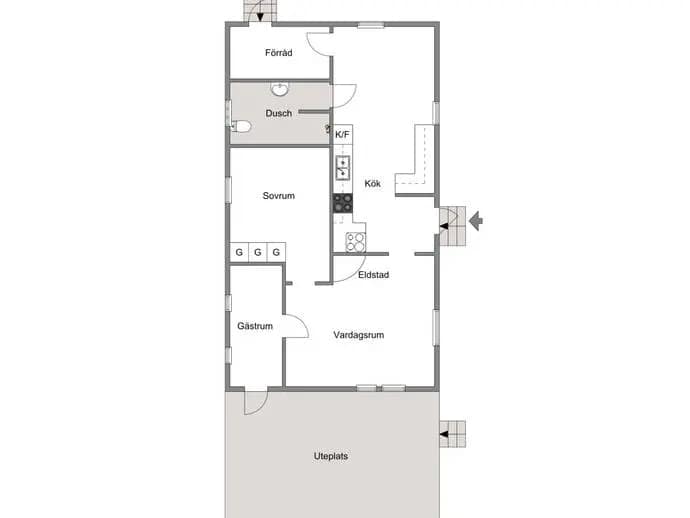 Floor plan for Bredabäcksvägen 49