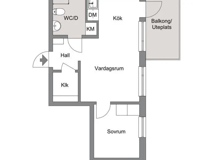 Planritning för Sandåsvägen 4 C 2-1205