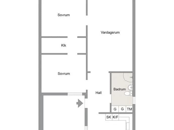 Floor plan for Skiftesgatan 16