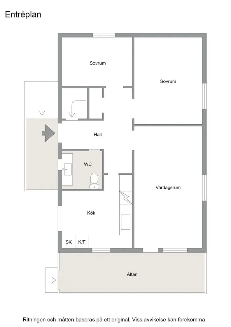 Floor plan for Bykällegatan 6