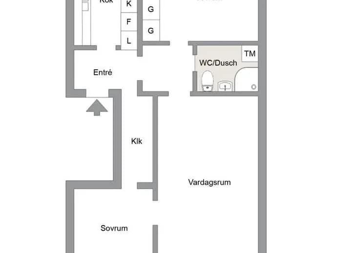 Floor plan for Sturegatan 75B