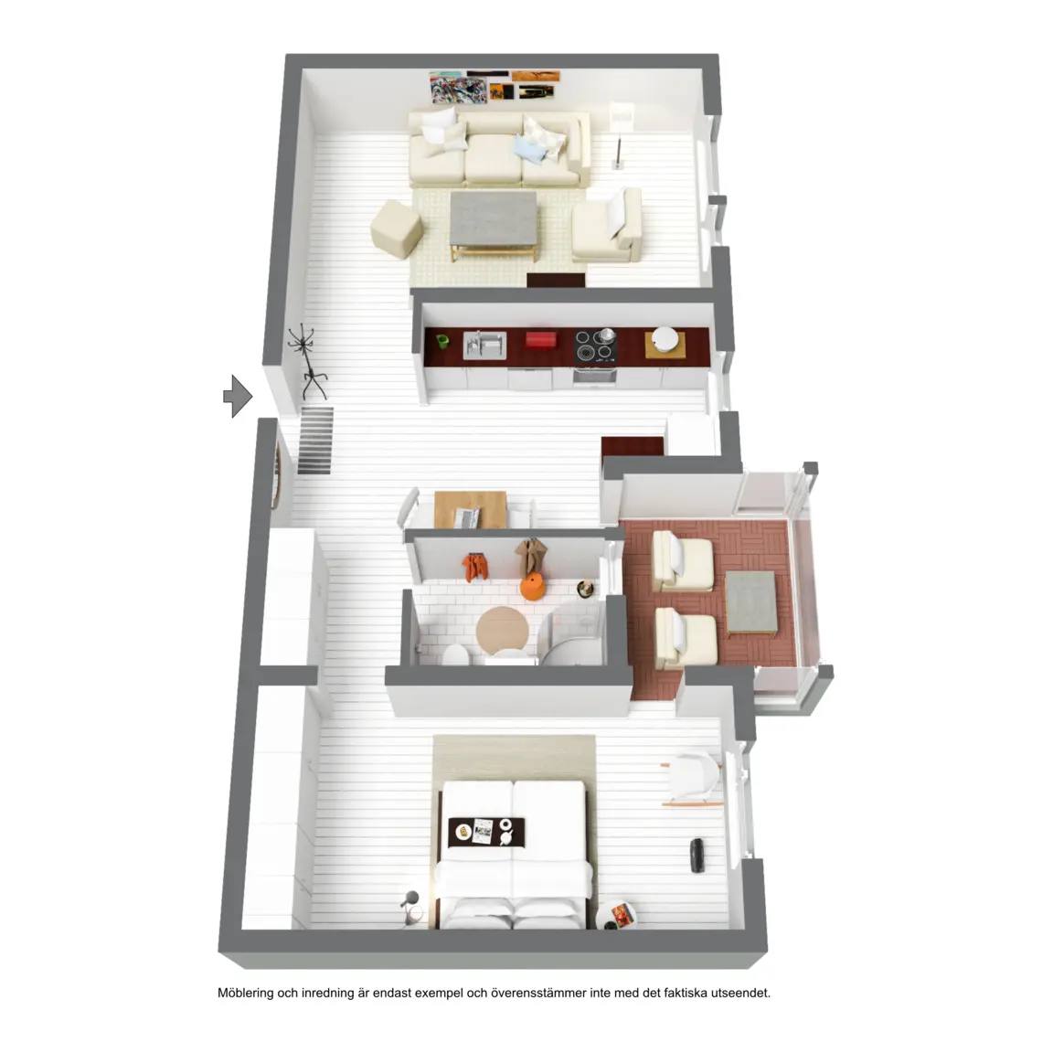 Floor plan for Lasarettsvägen 33A