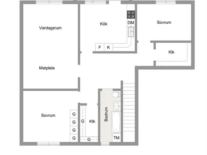 Planritning för Torkils väg 3D