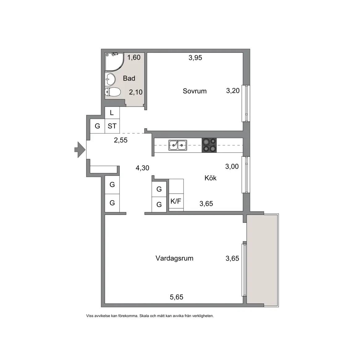 Floor plan for Drottning Kristinas väg 7A