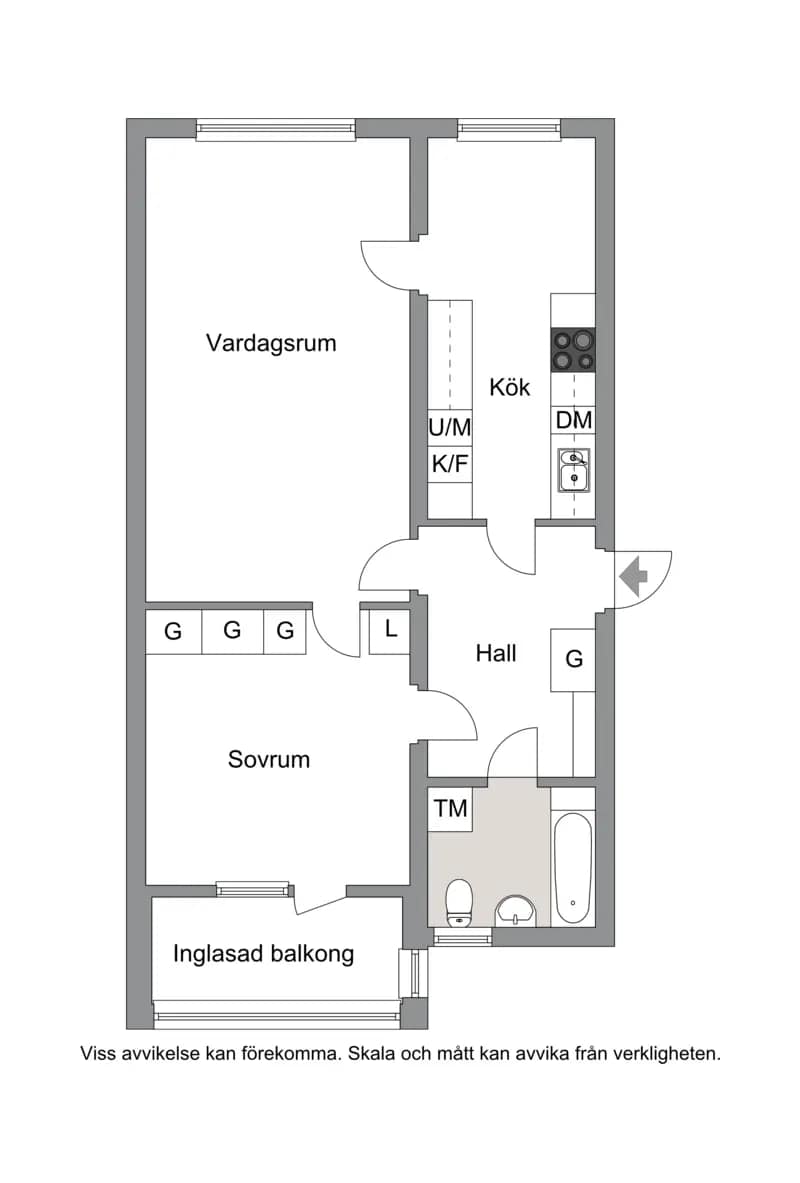 Floor plan for Skräddaretorpsvägen 1A