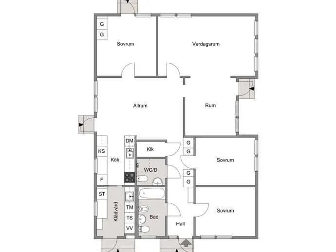 Floor plan for Växthusvägen 5