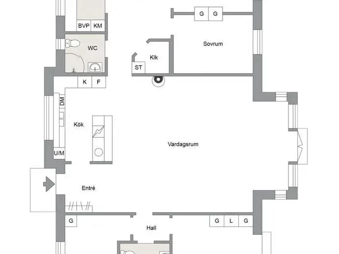 Floor plan for Mossgatan 6