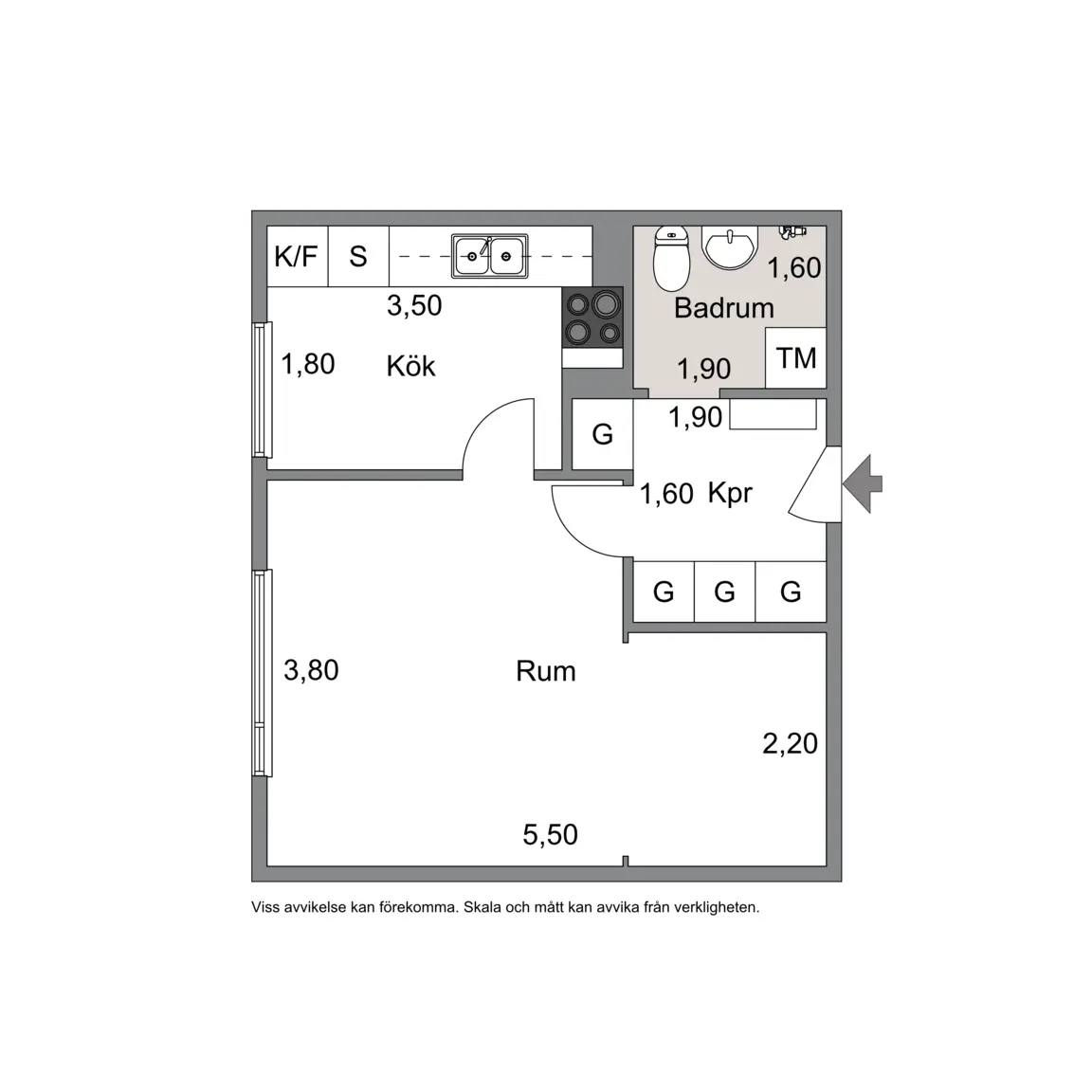 Floor plan for Gösta Berlings väg 2C