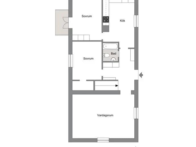 Planritning för Kustlandsvägen 32