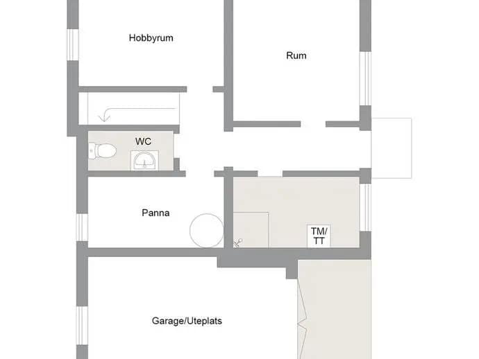 Planritning för Mossvägen 12