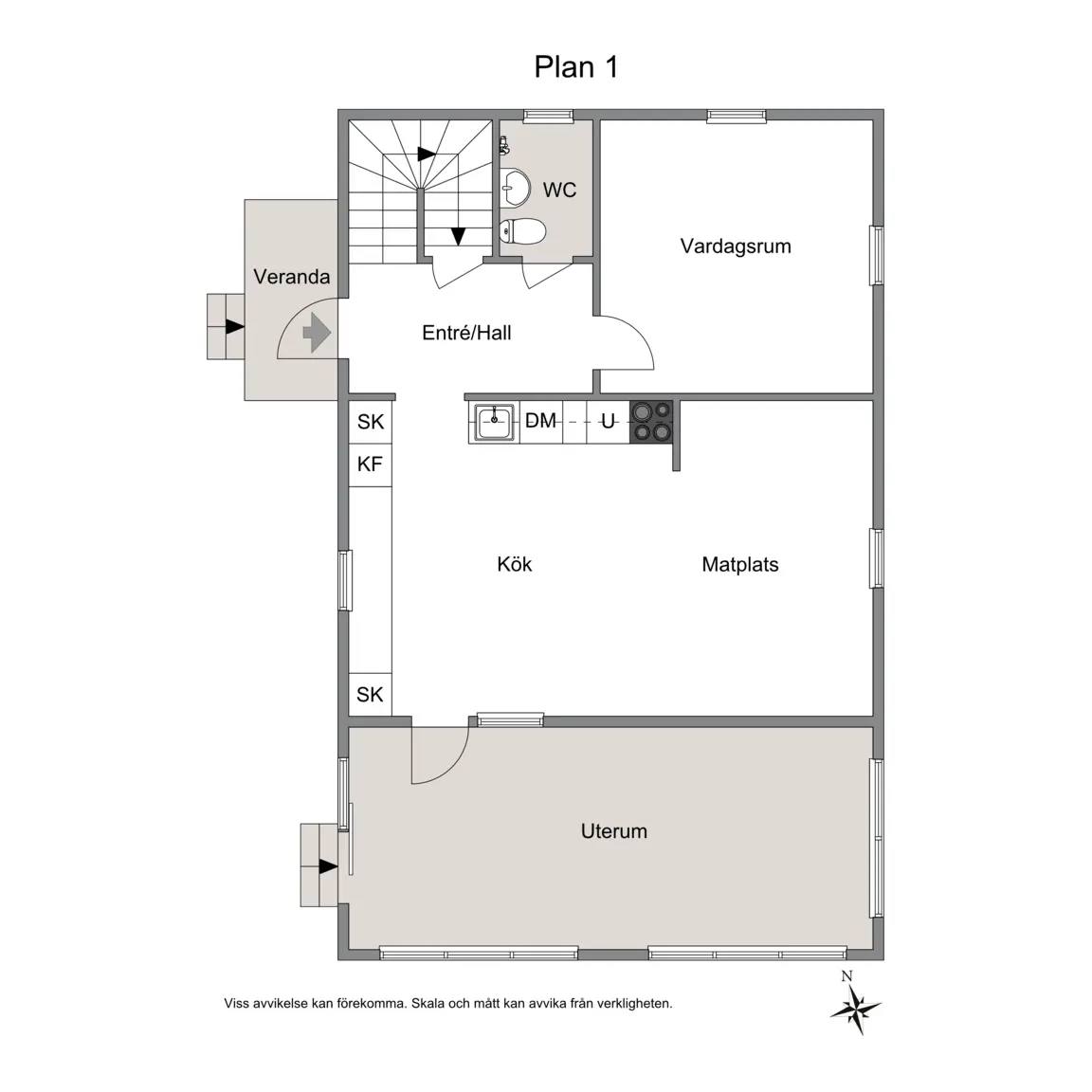 Planritning för Munkerudsvägen 61B