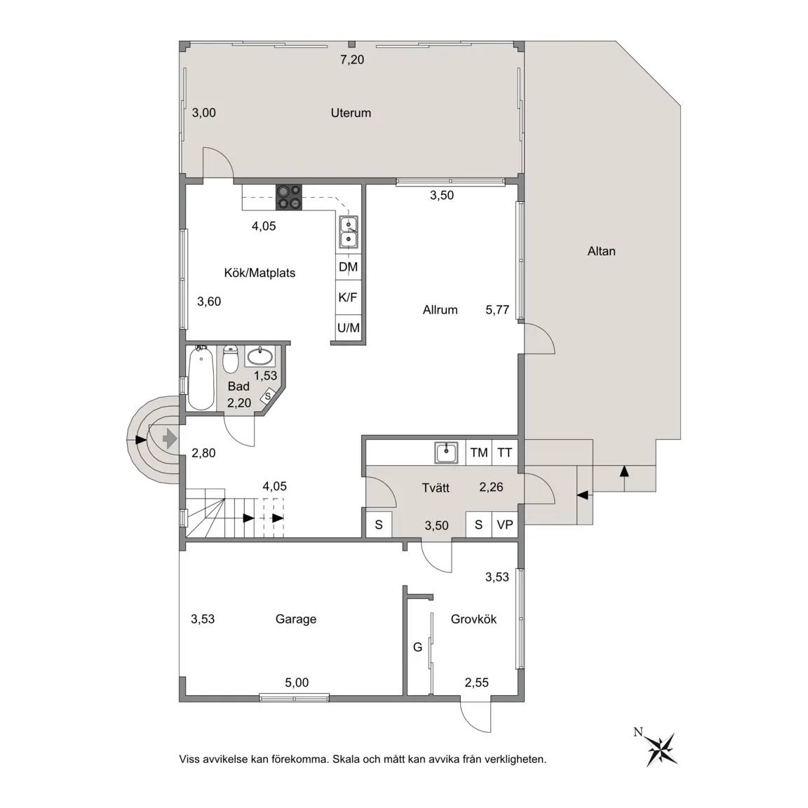 Floor plan for Andreas väg 3B