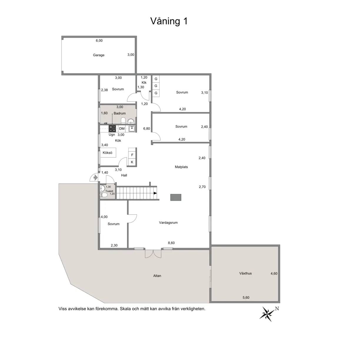 Floor plan for Vallmovägen 10