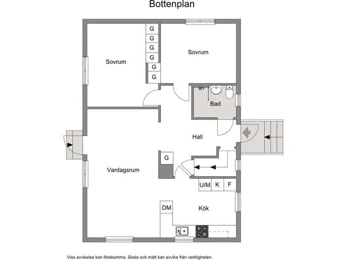 Planritning för Parbovägen 26