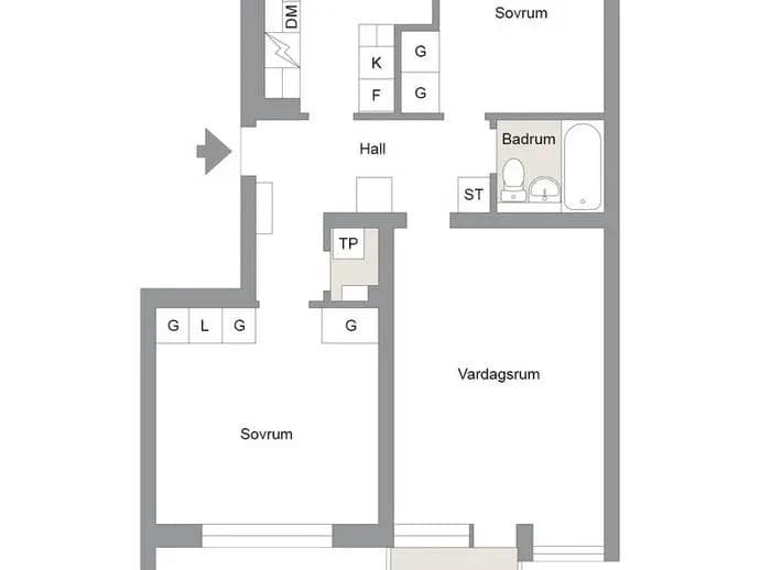 Floor plan for Vimpelgatan 9A