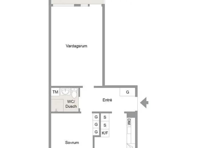 Floor plan for Åkargatan 2B