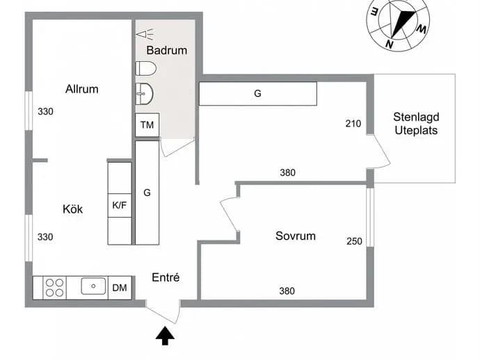 Planritning för Skansgatan 23a