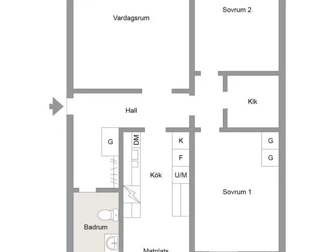 Floor plan for Björnbärsvägen 40