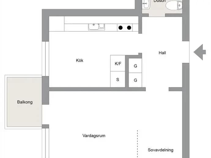 Floor plan for Ebbesvägen 8