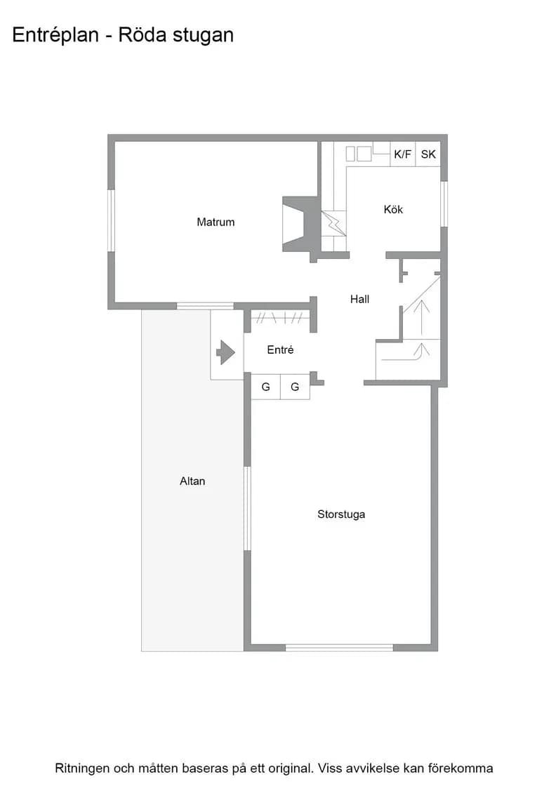 Floor plan for Fjällvägen 52 A & B