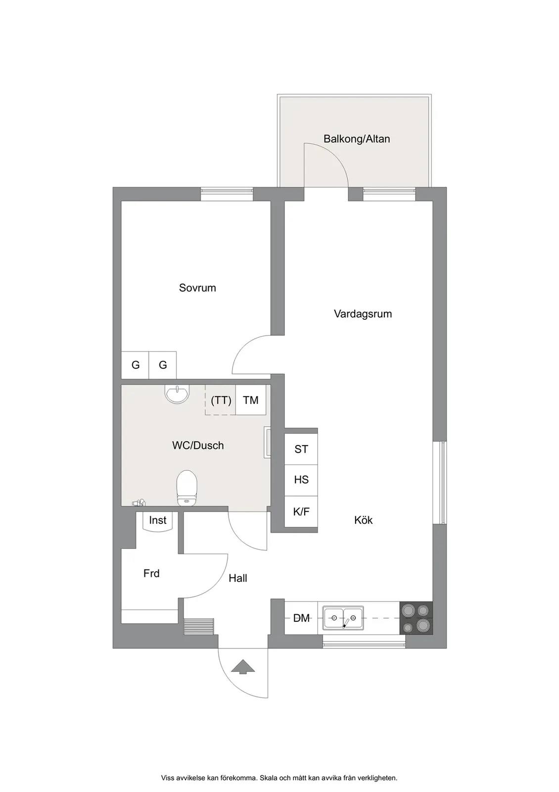 Floor plan for Stora Törnekvior 23 D