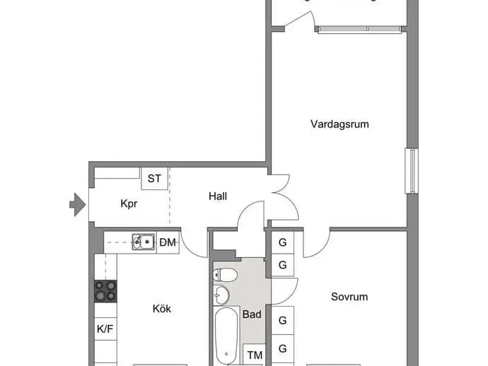 Planritning för Sagovägen 11