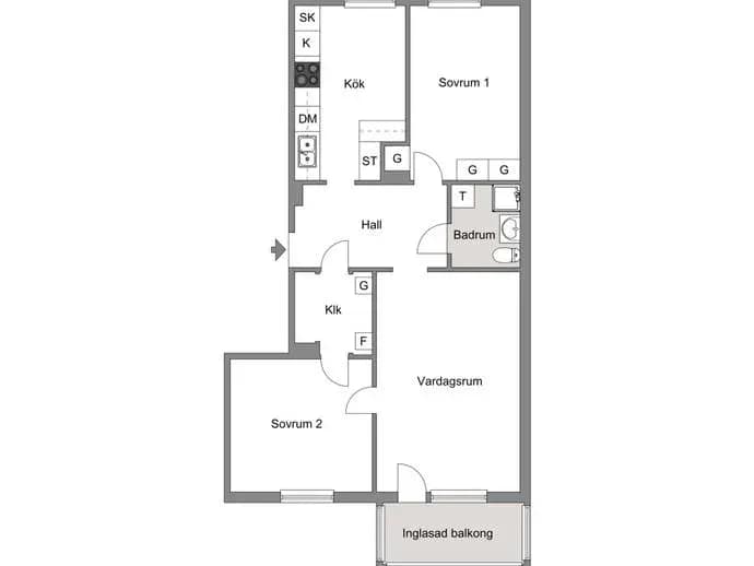 Floor plan for Sätunavägen 18B