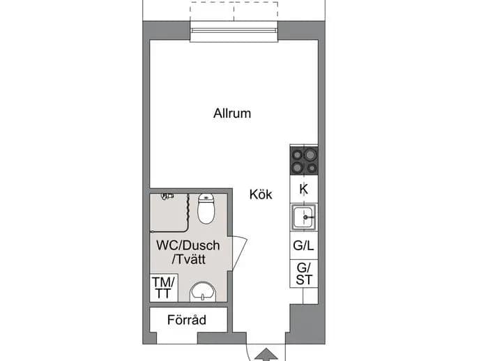 Floor plan for Hägerneholmsvägen 6A vån 5/5