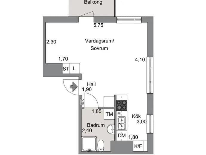 Floor plan for Vackra Vägen 18