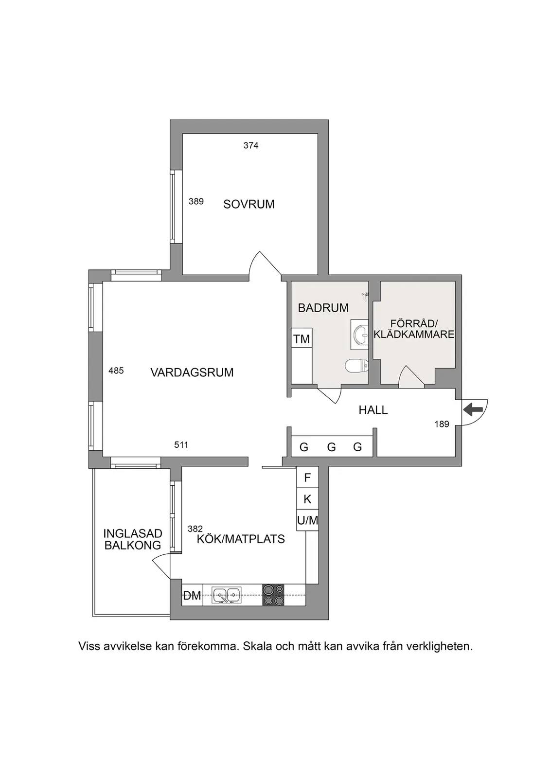 Floor plan for Vendelsövägen 74