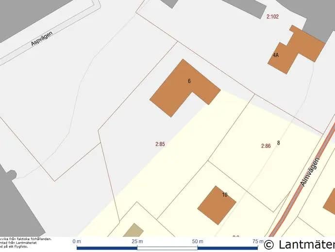 Planritning för Almvägen 6