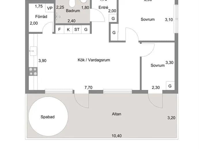 Planritning för Dykarevägen 5