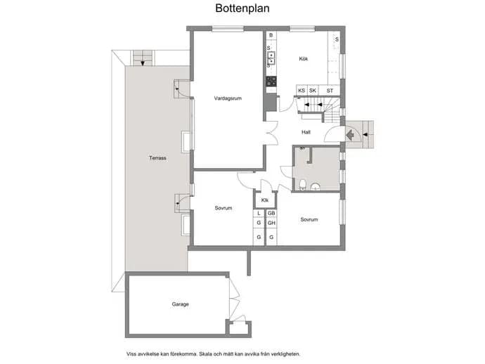 Planritning för Bygdegårdsvägen 6