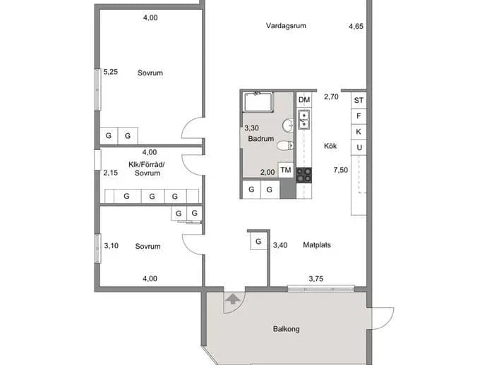 Planritning för Fredsgatan 6