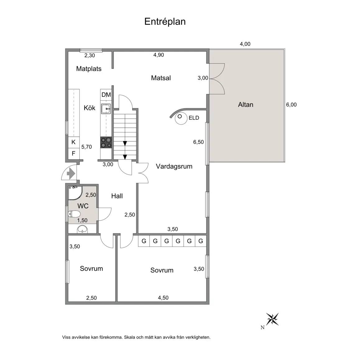 Floor plan for Häradsvägen 30A