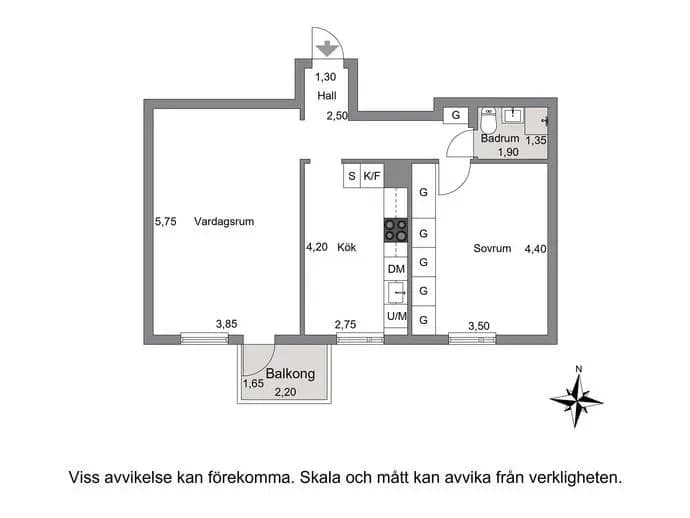 Floor plan for Önskevädersgatan 31