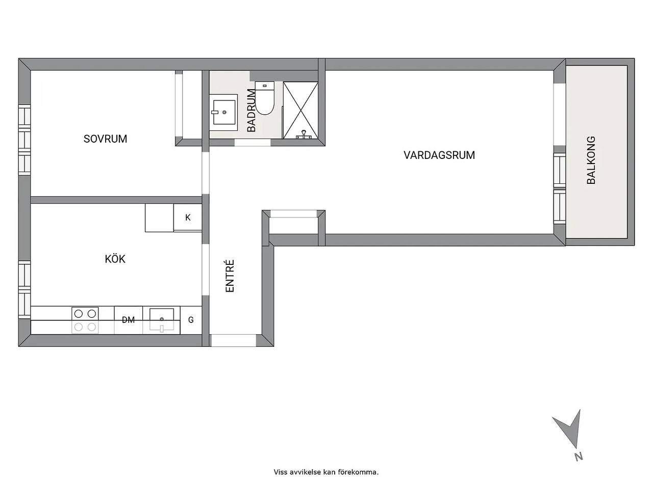 Floor plan for Gröna gatan 13 B