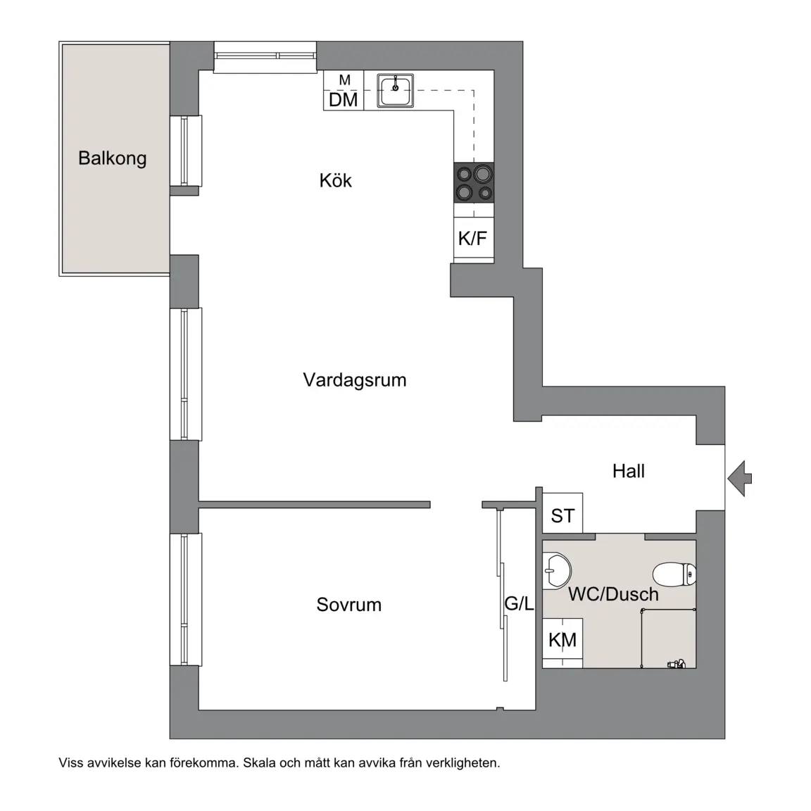 Floor plan for Tollare Strand 3