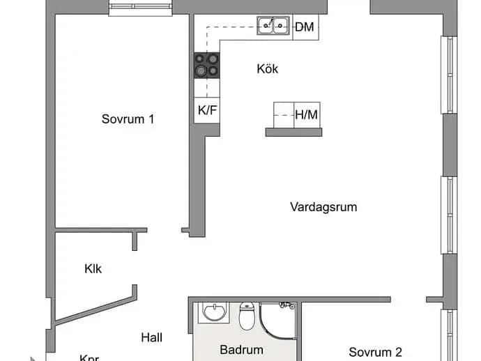 Floor plan for Råcksta Gårdsväg 23 vån 8