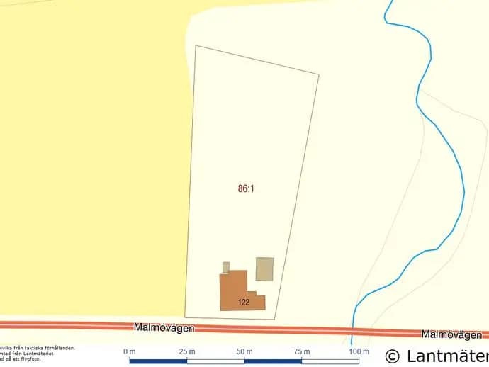 Planritning för Malmövägen 122