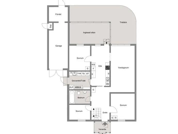 Floor plan for Solrödsvägen 6A